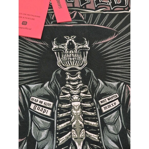 Guapi TShirt Mens 2XL Wanted Dead Or Alive Skeleton Graphic Tee Limited Edition - Picture 12 of 16